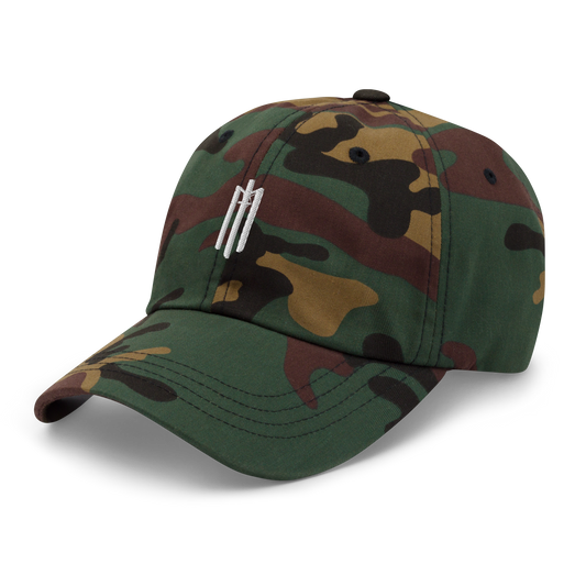 Moravian Camo Dad Hat (White Embroidered M Logo)