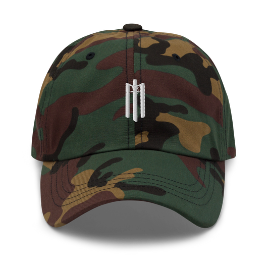 Moravian Camo Dad Hat (White Embroidered M Logo)