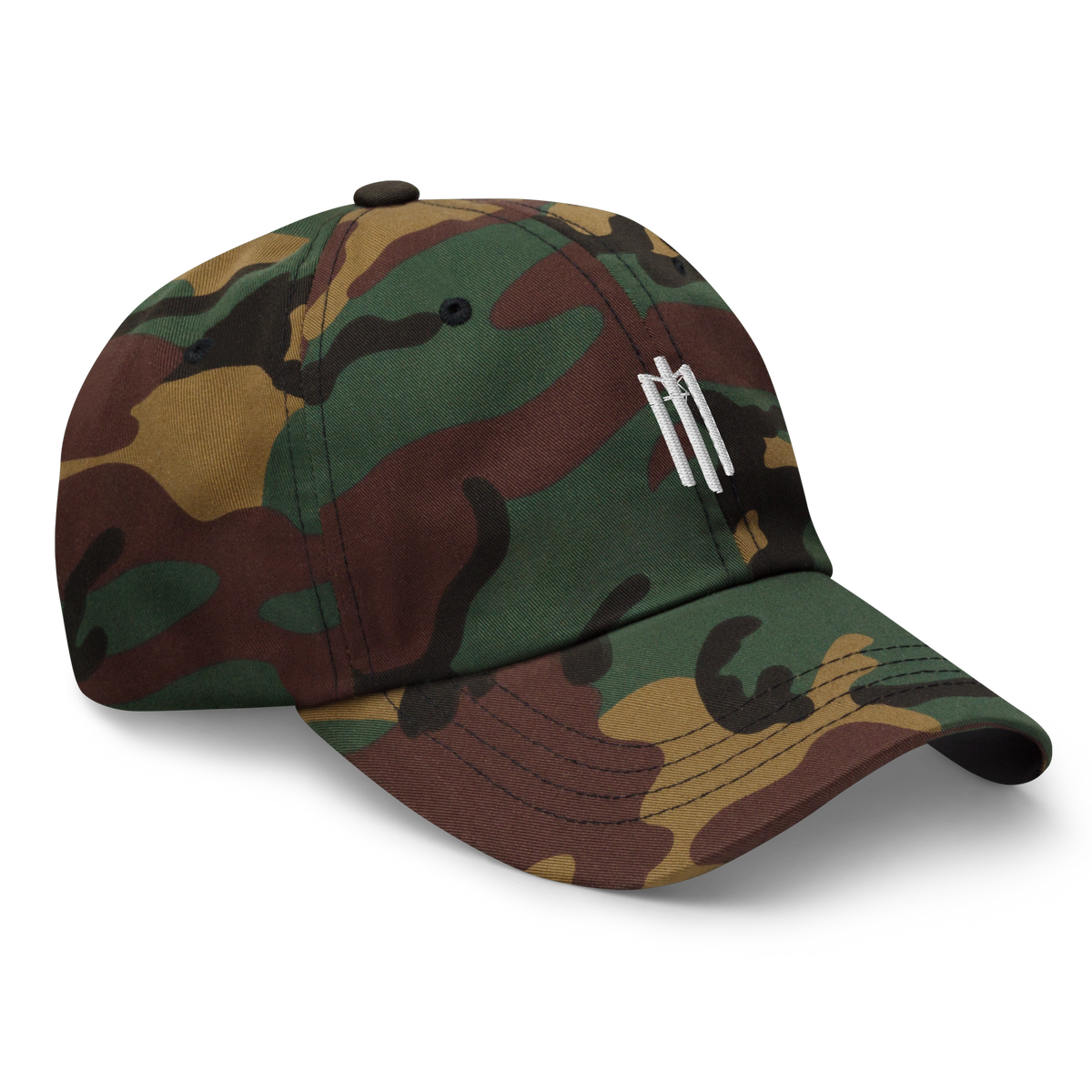 Moravian Camo Dad Hat (White Embroidered M Logo)